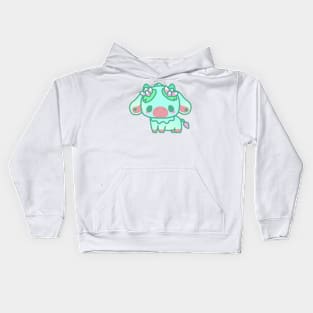 fluffy lilypad cow Kids Hoodie